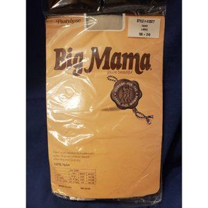 Vintage Big Mama Pantyhose Plus Size Hosiery Ivory Large L new in packaging